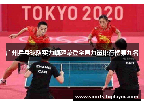 广州乒乓球队实力崛起荣登全国力量排行榜第九名